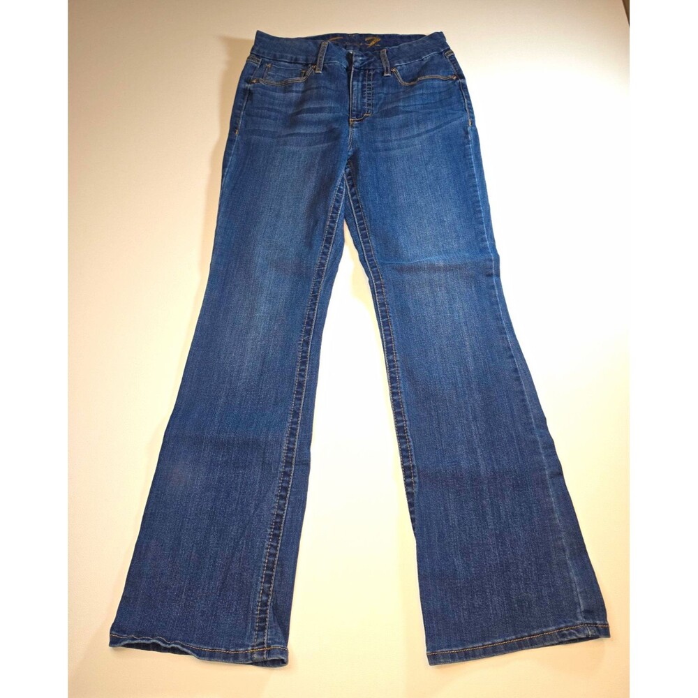 Seven7 Tummyless High Rise Bootcut Stretch Denim Jeans 8 28x31 Cowboy Retro EUC